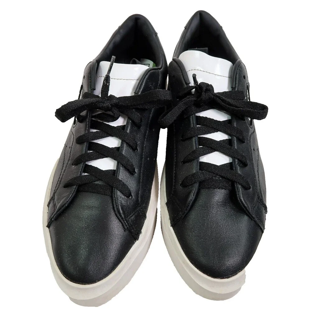 Adidas Sleek Super Chunky Sole Women's Size 10 Lace Up Low Top White Black